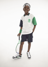 065 | Tennis Collection | Slogan Print Polo Shirt